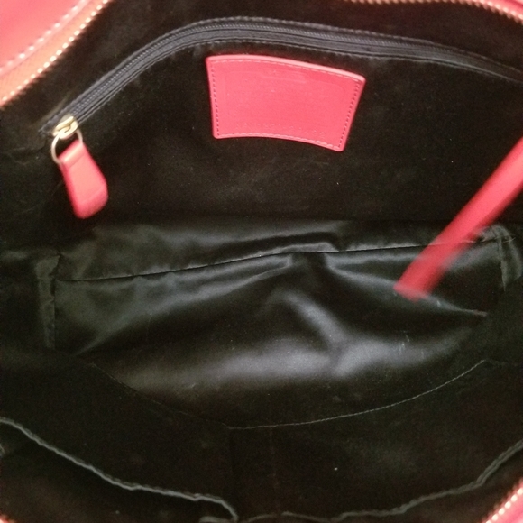 COACH Orange Coated Canvas & Leather Painted Dot Tote Satchel Bag #29432 Handbag - Picture 6 of 8